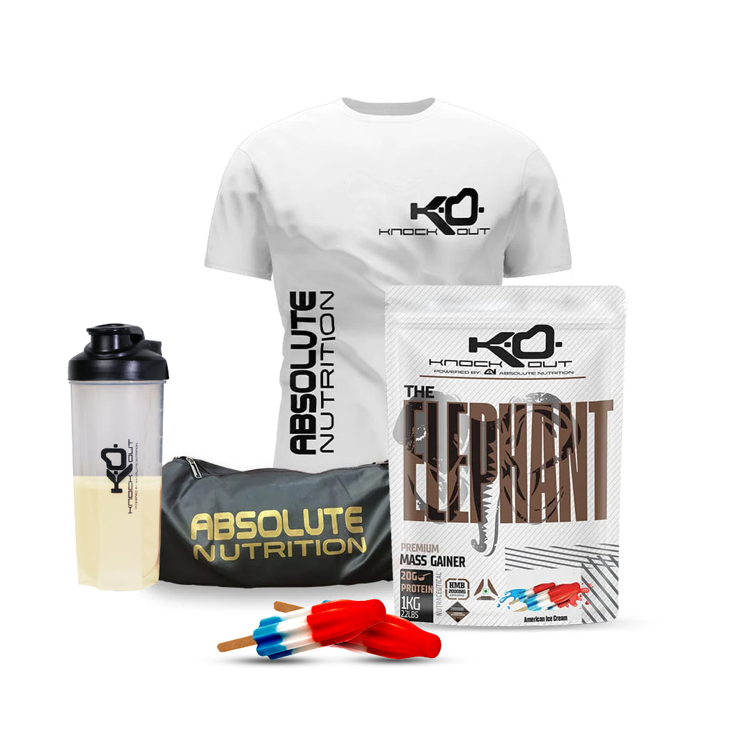 Elephant Mass Gainer + GymBag + T-Shirt+ Shaker Combo