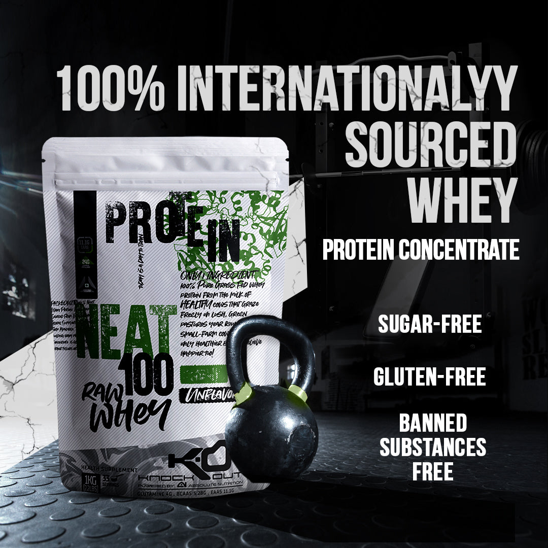 Knockout by Absolute Nutrition, Neat 100  Raw Whey Protein