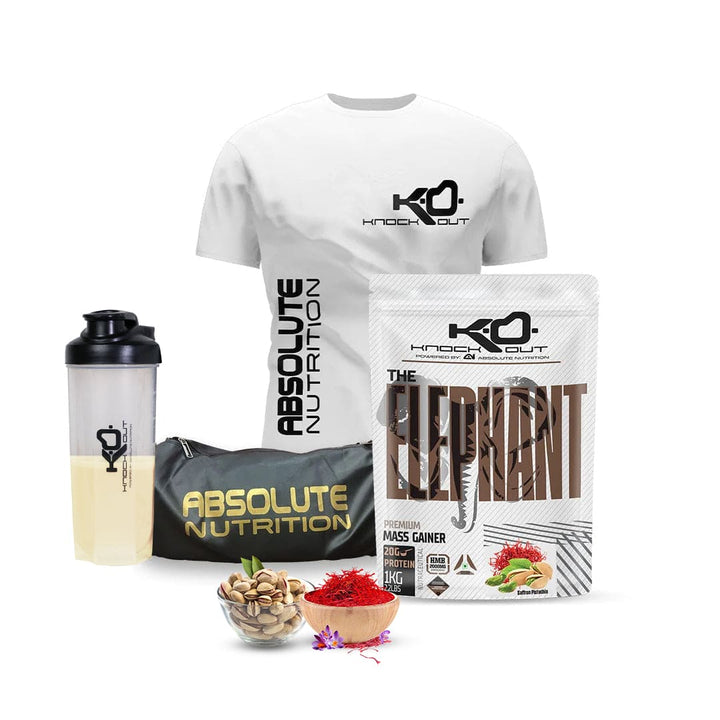 Elephant Mass Gainer + GymBag + T-Shirt+ Shaker Combo