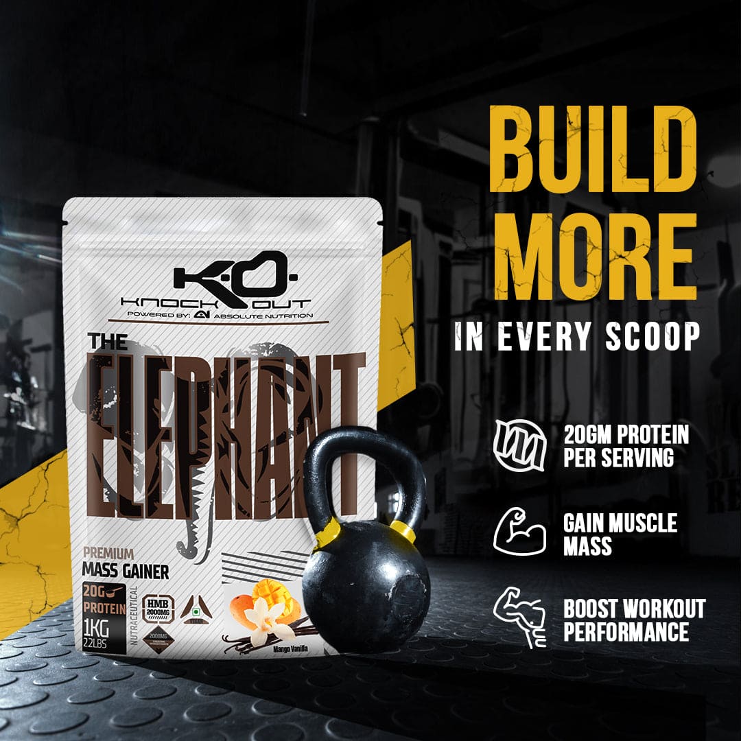 ELEPHANT MASS GAINER - Power Up Your Gains(Mango Vanilla)