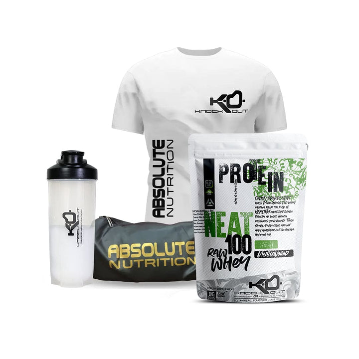 Neat 100 Raw Whey Protein + Gym Bag + T-Shirt+ Shaker Combo