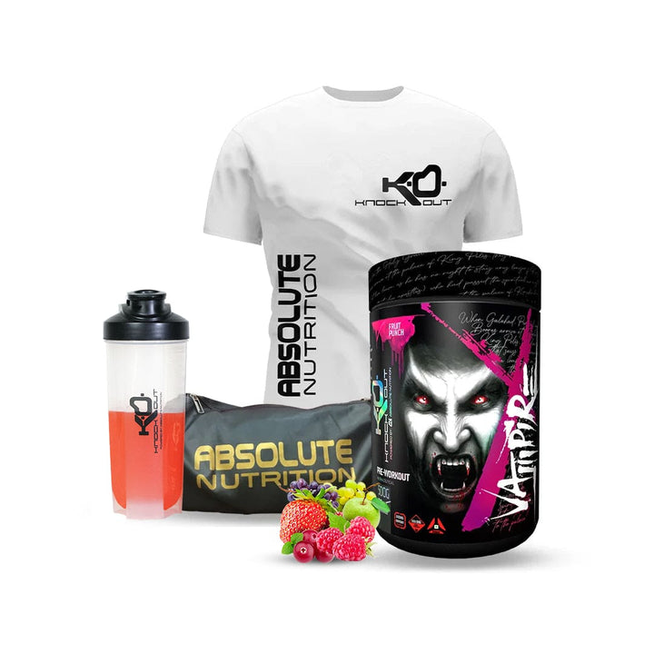 Vampire Pre-Workout + Gym Bag + T-Shirt+ Shaker Combo